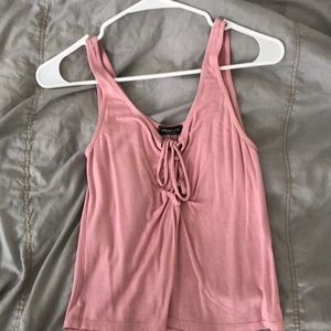 Tie-Up Pastel Pink Tank Top